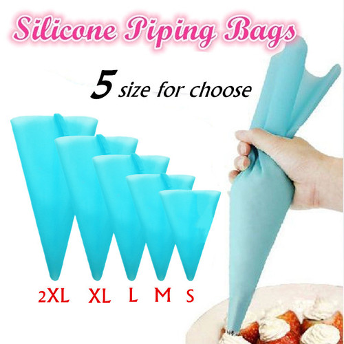 1 pièces réutilisable Silicone pâtisserie sac glaçage passepoil sacs crème gâteau cuire décorer 5 taille peut être choisir ► Photo 1/6