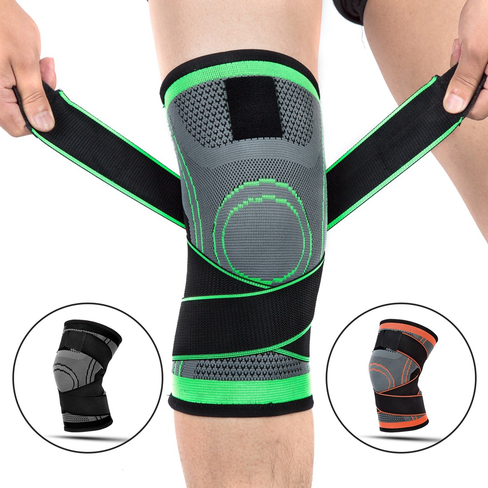 Valable 1 PC genouillère sport hommes pressurisé élastique