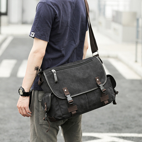 Tidog – sac à bandoulière en toile pour étudiants, la tendance de la mode ► Photo 1/5