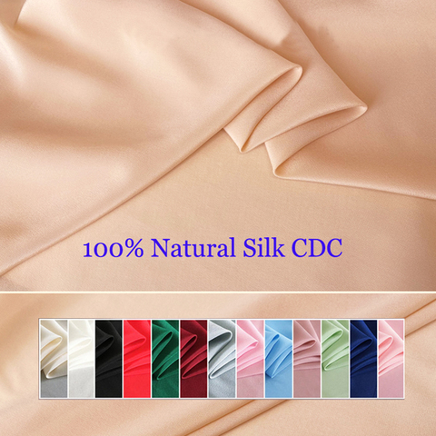 100cm * 114cm qualité soie naturelle CDC tissu pour robe 100 Pure soie crêpe De Chine ► Photo 1/6