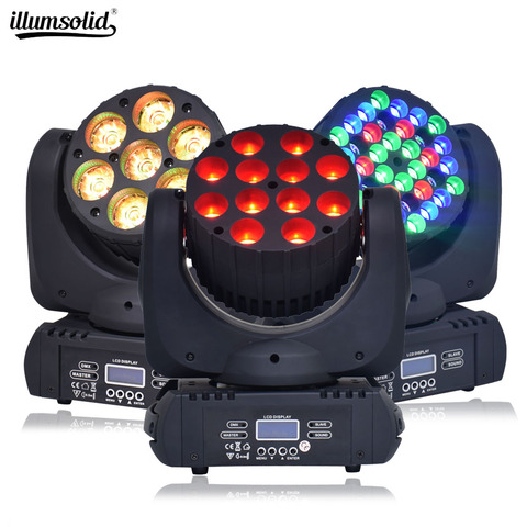 Tête mobile de lampe de toilette avec un incroyable 7x12 Watt 12x12 Watt et 36x3 Watt LED RGBW Power an DMX contrôle avec 16 canaux ► Photo 1/6