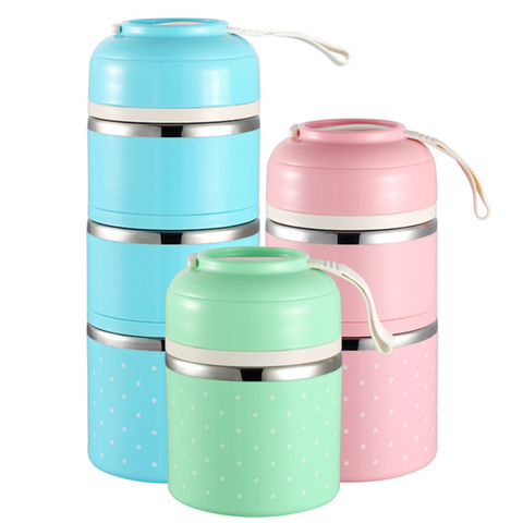 Boîte Thermos à déjeuner anti-fuites Style japonais, boîte Thermos en acier inoxydable, boîte Portable pour aliments pour l'école pour enfants, conteneur/boîte pour pique-nique d'extérieur ► Photo 1/4