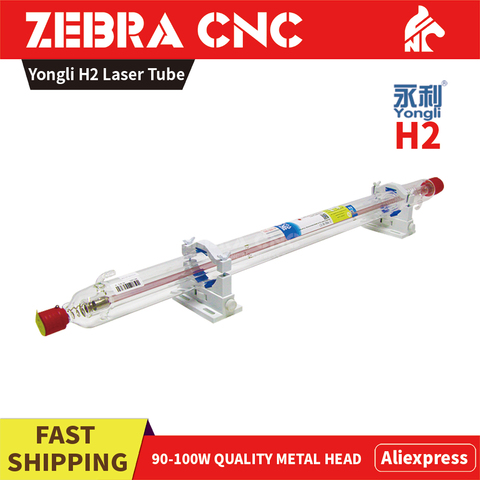 Yongli H2 Co2 Tube Laser 80W 90W 100W longueur 1250mm verre Tube Laser scellé 10 mois de garantie remplacer Yongli R3 Reci T2 EFR F2 ► Photo 1/6