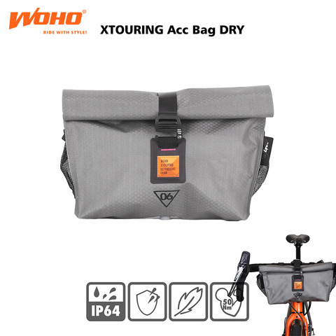 WOHO bikepackaging sacs multifonctions, sacs de guidon, sacs de vélo de cyclisme entièrement imperméables pour la route de vtt, sacs de vélo de gravier, ► Photo 1/6