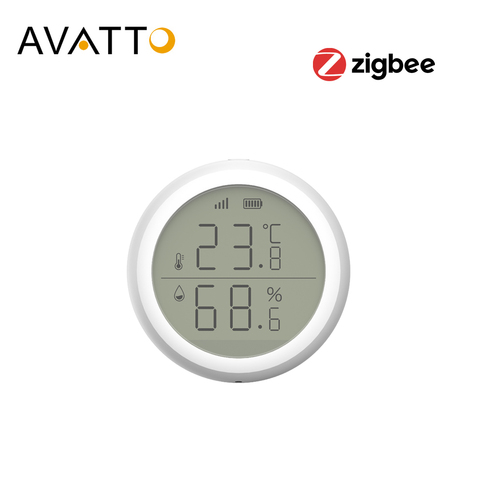 AVATTO – capteur de température et d'humidité intelligent Tuya Zigbee, pour maison connectée, fonctionne avec Alexa eacho, Hub passerelle Tuya Zigbee ► Photo 1/6