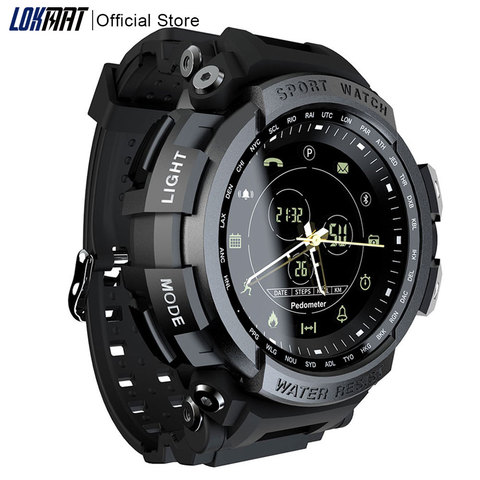 Nouveau LOKMAT SmartWatch sport 50m étanche Bluetooth rappel d'appel hommes montre intelligente pour téléphone ios et Android ► Photo 1/6