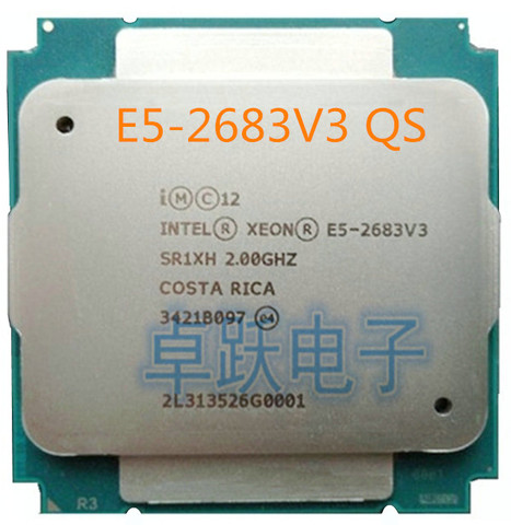 Processeur Intel Xeon V3 2683 GHz, 14 cœurs, 35 mo, 22nm, 2.0 W, Original, E5 V3, livraison gratuite ► Photo 1/2