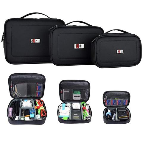 Sac à main organisateur d'accessoires multifonctions, 3 pièces, étui de transport pour carte câble Usb cordon d'alimentation batterie, sac de voyage pour Gadget électronique ► Photo 1/6