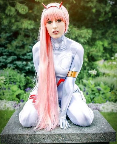 Costume Cosplay Zentai Halloween pour adultes et enfants, Costume Catsuit, blanc, Zero Two 02, DARLING in the FRANXX ► Photo 1/1