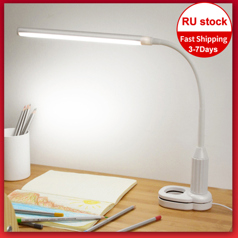 5W 24 LED s oeil protéger lampe de Table réglable en continu réglable USB alimenté capteur tactile contrôle LED lampe de bureau ► Photo 1/6