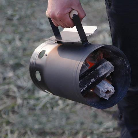 Baril d'allumage rapide au charbon de bois, réchaud en fibre de carbone, seau de démarreur pour Barbecue en plein air, 2022 ► Photo 1/6