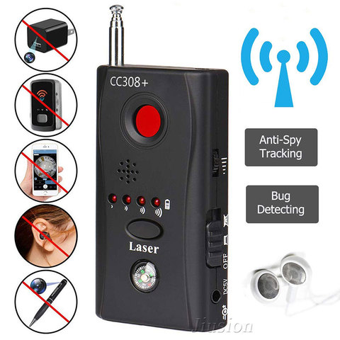 CC308 + Mini détecteur de caméra Anti-espion caméra cachée Laser Signal Audio Bug petit détecteur de dispositif WiFi RF GSM pleine portée ► Photo 1/6