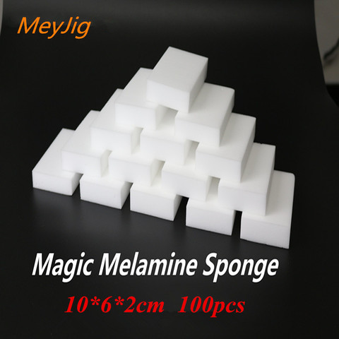 Éponge magique Nano blanche en mélamine, 100x60x20mm, 100 pièces, pour la cuisine, le bureau, la salle de bain, accessoire de nettoyage de la vaisselle ► Photo 1/6