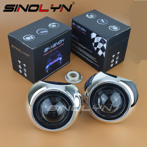 Sinolyn phares lentilles 2.5 bi-xénon lentille HID projecteur pour H4 H7 voiture lumières accessoires rénovation style utiliser H1 ampoules ► Photo 1/6