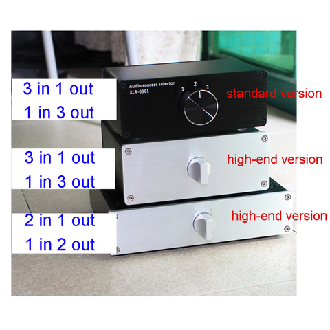 Interrupteur de prise XLR 2 canaux, commutateur de sélection de signal audio équilibré H310 ► Photo 1/6