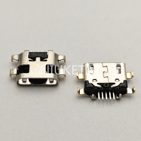 Connecteur de prise Jack Micro USB, 50 pièces, plaque lourde 1.2mm pour Samsung A10 A10s Motorola e5 play ► Photo 1/2