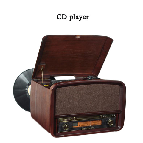 Phonographe rétro 33/45/78, interrupteur de vitesse, lecteur d'enregistrement en vinyle, sans fil, bluetooth 4.0, CD, lecteur d'enregistrement électro-mécanique ► Photo 1/6