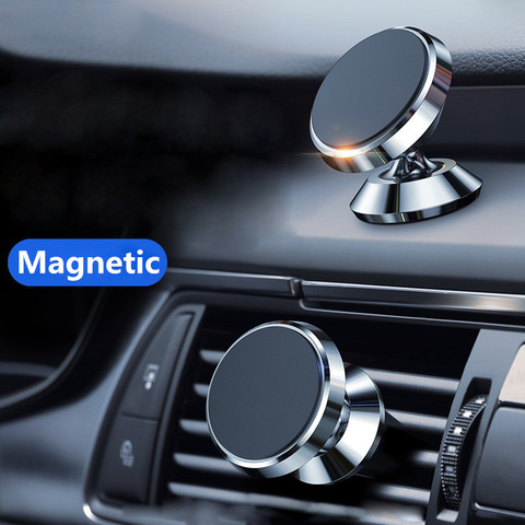 Support magnétique universel de téléphone portable pour voiture, pour grille d'aération, GPS ► Photo 1/6