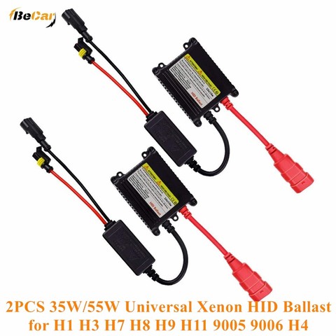 1/2/4 pièces 35W/55W Super mince Ballast xénon DC 12V HID Ballast pour H1 H3 H7 H8 H9 H11 9005 9006 H4 Kits de Module de contrôle de lumière de voiture ► Photo 1/6