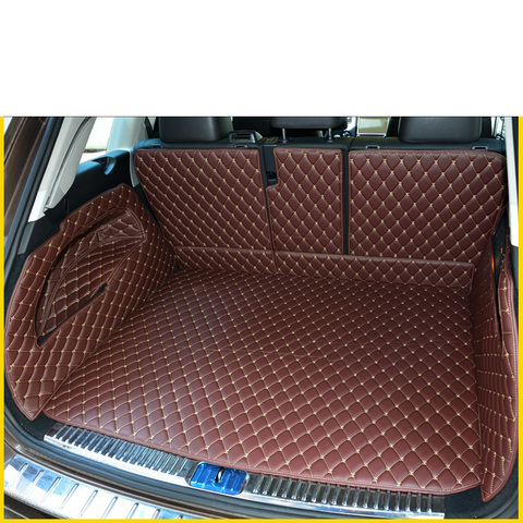 Tapis de coffre de voiture en cuir, doublure de coffre pour Volkswagen Touareg 2011 2012 2013 2014 2015 2022, accessoires ► Photo 1/6