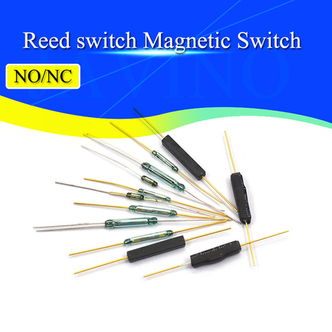 5 pièces interrupteur magnétique N/O Reed interrupteur 2*14mm interrupteur à Induction magnétique normalement ouvert N/C normalement fermé MKA14103 GPS-14B ► Photo 1/1