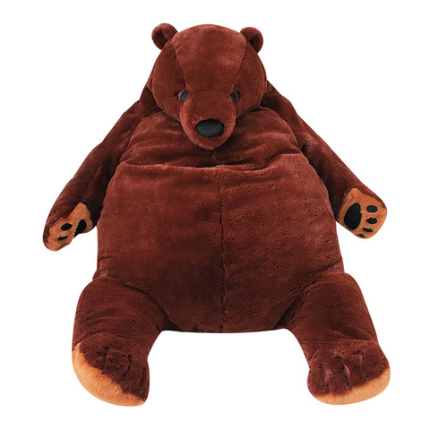 1pc 100cm doux ours en peluche jouets en peluche brun foncé ours Super grand étreinte oreiller peluche Animal coussin enfants cadeau d'anniversaire ► Photo 1/6