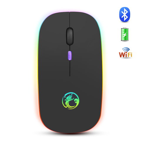 Souris sans fil Bluetooth Souris Souris D'ordinateur Sans Fil RVB Rechargeable Ergonomique LED Rétroéclairé Souris Souris Silencieuses Pour Ordinateur Portable PC ► Photo 1/6