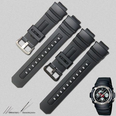 Bracelet en caoutchouc de haute qualité pour Casio g-shock AW-591 590/5230/282B AWG-M100/101G-7700/7710 Bracelet de montre de remplacement ► Photo 1/6