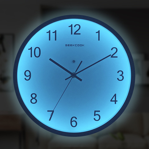 Horloge murale lumineuse, grand nombre, décoration moderne montres LED, pour salon ► Photo 1/6