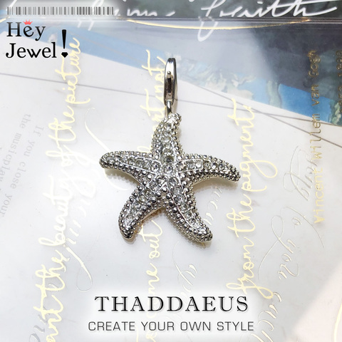 Pendentifs étoile de mer Pave, 2017 marque Glam mode Bijoux Thomas Style à la mode en argent Bijoux collier accessoires cadeau pour femme Ts ► Photo 1/6