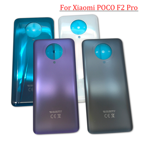 100% nouvelle batterie d'origine couverture arrière verre porte arrière boîtier de remplacement pour Xiaomi MI Poco F2 Pro couverture arrière avec colle adhésive ► Photo 1/2