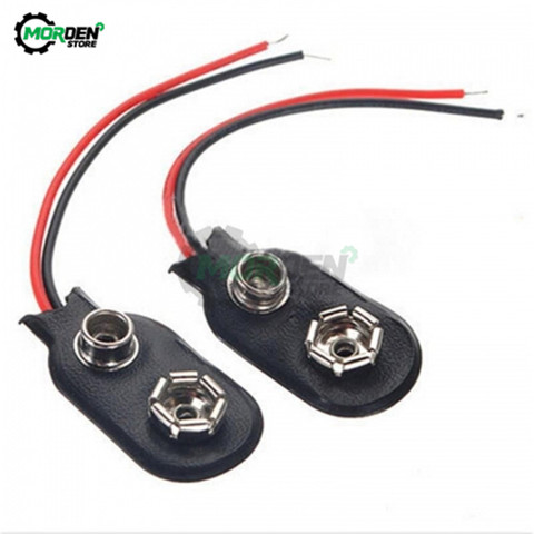 10pcs Battery Adapter Snap Connector clip Lead Wires holder DC 9V jack Clip Power cable For Arduino DIY Jack ► Photo 1/6