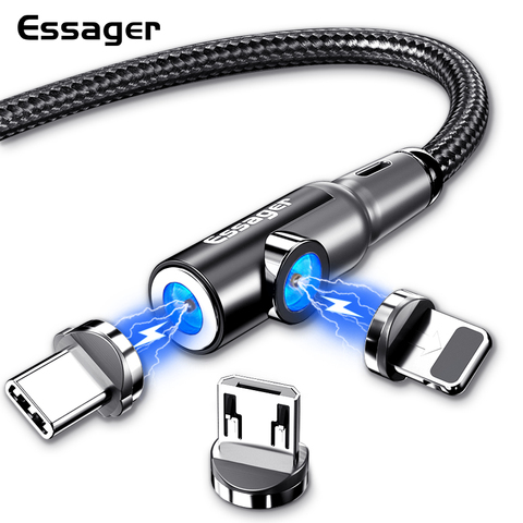 Essager câble magnétique pour iPhone Samsung Xiaomi Micro USB fil cordon charge rapide aimant chargeur USB Type C câble de téléphone portable ► Photo 1/6
