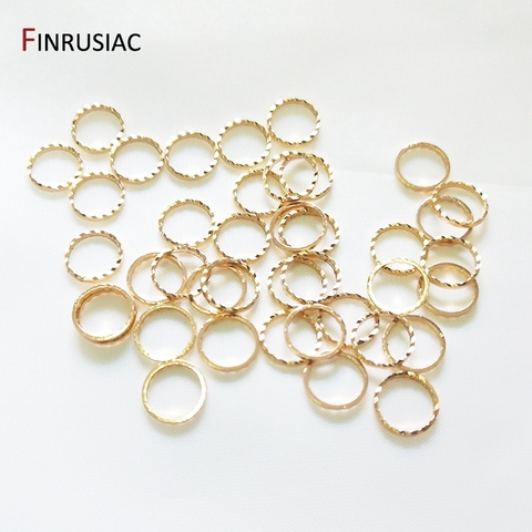 Accessoires de fabrication de bijoux à faire soi-même, composants d'anneau de connecteur rond et ovale plaqué or 14k ► Photo 1/6