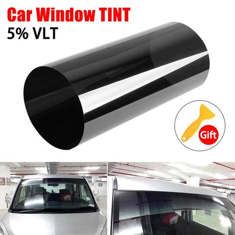 Film solaire Anti-UV pour voiture, 20x150cm, protection contre le vent, transparent, noir ► Photo 1/6