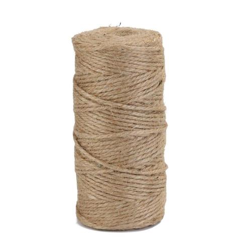 Naturel 100M Jute ficelle toile de Jute ficelle chanvre corde cordes fil pour fête mariage cadeau emballage bricolage Scrapbooking fleuristes artisanat ► Photo 1/6