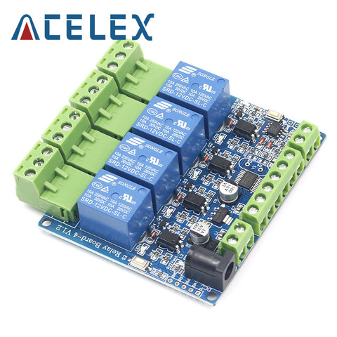 Modbus – Module de relais 4 voies RTU, STM8S103, système d'entrée 4 voies, Communication 485 ► Photo 1/6