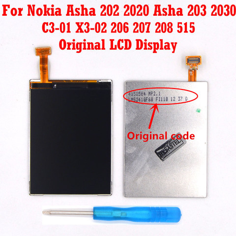 Écran LCD double SIM Original pour Nokia Asha 202 203 206 207 208 300 301 515 ► Photo 1/4