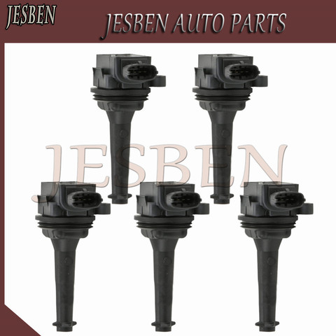 5 PCS/lot 30713416 Bobine d'allumage Adaptée Pour Volvo C70 S60 S70 S80 V70 XC70 XC90 2.0 2.3 2.4 2.5 T5 1996-2012 NO #0221604008 UF341 ► Photo 1/5