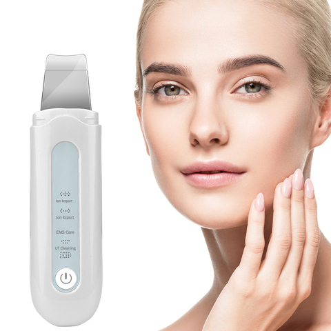 Exfoliante ultrasonique pour nettoyage en profondeur de la peau, outil de nettoyage des pores par vibrations ioniques, élimination de l'acné et des points noirs, spatule ► Photo 1/6