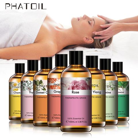 100ml pur naturel Rose huiles essentielles diffuseur lavande Eucalyptus jasmin vanille menthe camomille arbre à thé arôme huile essentielle ► Photo 1/6