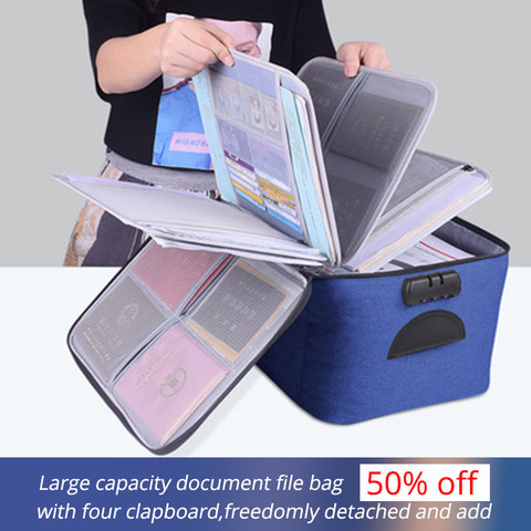 Mallette Portable pour sac de Documents femmes hommes sac pour Documents nouveau voyage affaires sac fichier papier stockage Documents organisateur ► Photo 1/6