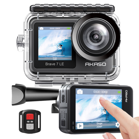 AKASO – caméra d'action Brave 7 LE 4K30FPS, 20mp, WiFi, Vlog 4k, avec écran tactile, EIS 2.0, télécommande, Sport, étanche ► Photo 1/6
