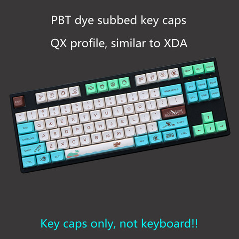 134 clés/ensemble PBT colorant sous-couche clé capuchon pour MX commutateur clavier mécanique QX XDA profil Keycaps pour Animal croisement ► Photo 1/4
