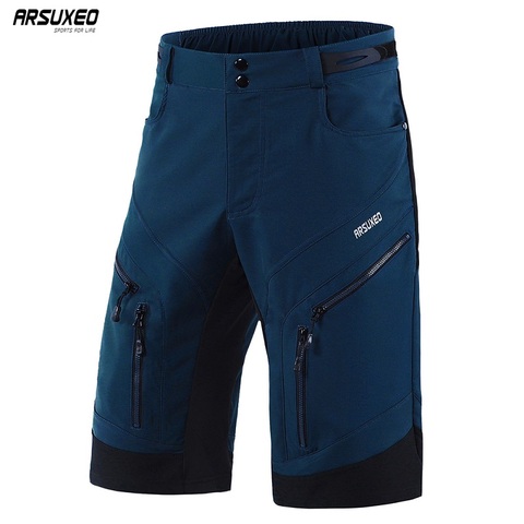 ARSUXEO-Short de cyclisme pour hommes, pantalon imperméable à coupe ample pour faire de la descente ou de la descente, VTT ► Photo 1/6