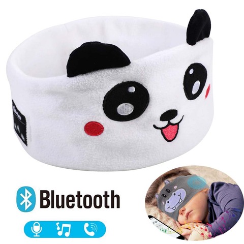 JINSERTA mignon enfant Bluetooth casque masque de sommeil Bluetooth 5.0 stéréo lecteur de musique soutien mains libres doux bandeau pour téléphone ► Photo 1/1