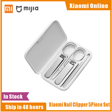 Xiaomi Mijia – ensemble de coupe-ongles en acier inoxydable, 5 pièces, soins de pédicure, cure-oreille, lime à ongles, tondeuse de beauté professionnelle ► Photo 1/6