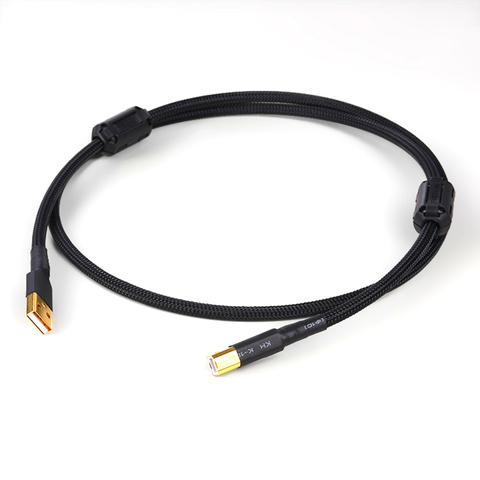 Haut de gamme sans oxygène cuivre décodeur carte son câble Audio DAC lignes de données HiFi 2.0 USB câble pour câble de données DAC DVD amplificateur ► Photo 1/4