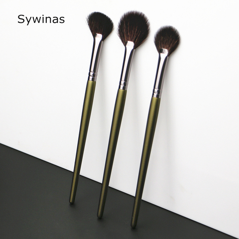 Sywinas Fan pinceaux de maquillage haut cheveux de chèvre haute qualité ombre à paupières mélangeur Contour surligneur sourcil fard à paupières maquillage brosse ► Photo 1/6