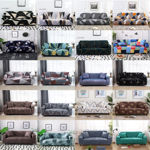 Housse extensible pour canapé et fauteuil 1/2/3/4 places, pour salon, compatible avec canapé d'angle ► Photo 1/6
